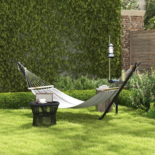 Hammock stand with side tray - side,