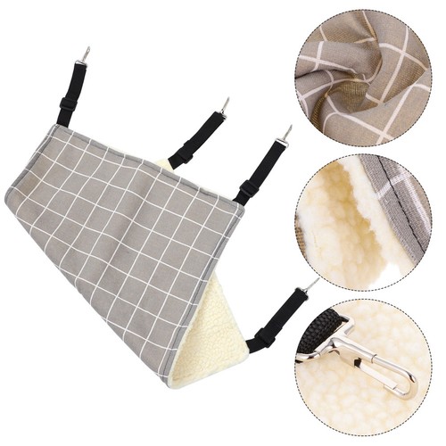 Grey plush cat hammock - plush,