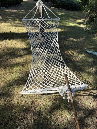 White crochet rope hammock - white,