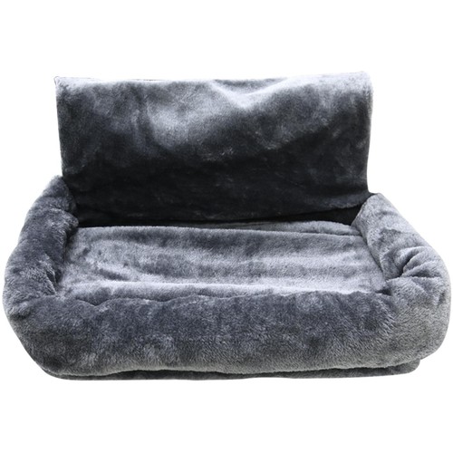 Cat radiator bed grey - faux, fur