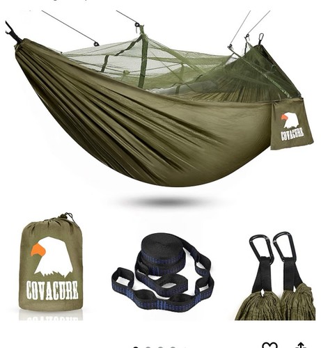 Covacure camping hammock nylon - camping,