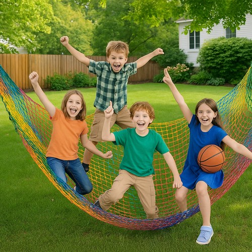Climbing net hammock - net, colourful