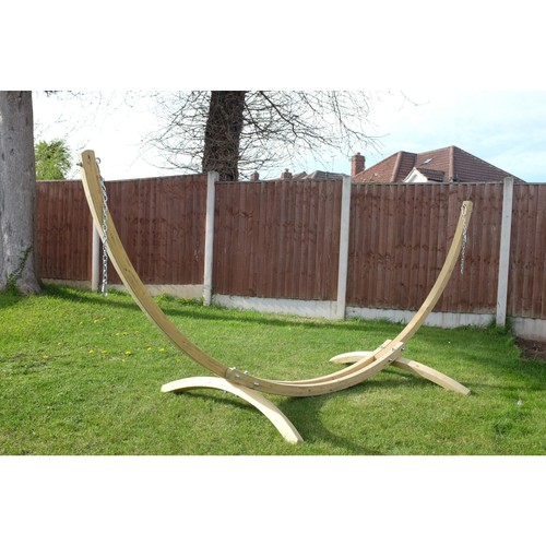 Outdoor spruce wood hammock - wood,